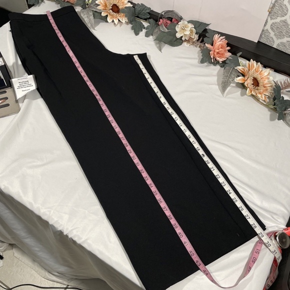 NWT $99 ADRIANNA‎ PAPELL [ Plus Size 22W ] Tuxedo-Stripe Dress Pants Black - Picture 8 of 16